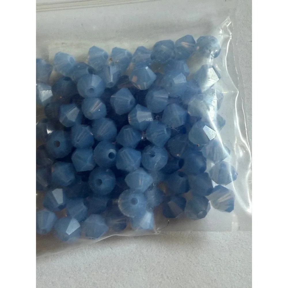 VTG Swarovski Crystal Bicone Beads Mixed Blue Lot 3mm 4mm Bicone and Misc.